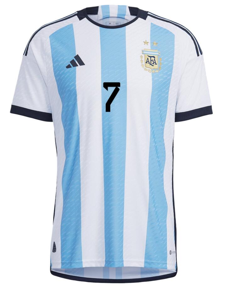 Match Version Argentina 2022 World Cup Home 7 RODRIGO DE PAUL Shirt ...