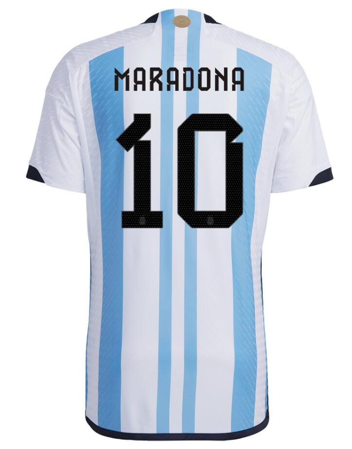 Match Version Argentina 2022 World Cup Home 10 DIEGO MARADONA Shirt ...