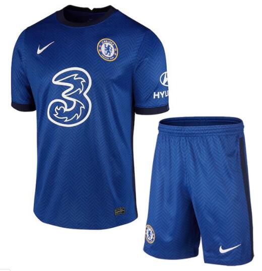 Chelsea 2020/21 Home Kids Soccer Kit Children Shirt And Shorts ...