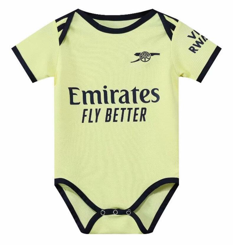 Arsenal 2021/22 Away Little Baby Onesie Shirt Soccer Jersey ...