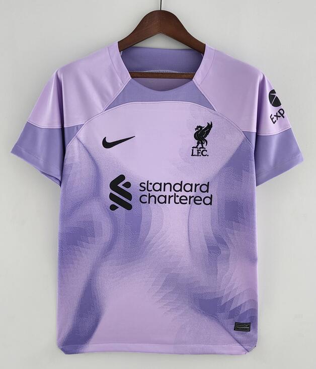 Liverpool 2022/23 Goalkeeper Purple Shirt Soccer Jersey ...