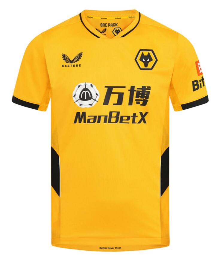 Wolverhampton Wanderers 2021/22 Home Shirt Soccer Jersey