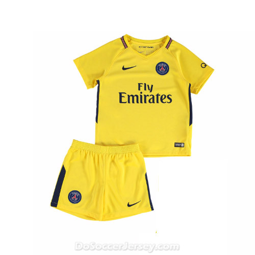 PSG 2017/18 Away Kids Kit Children Shirt And Shorts | Dosoccerjersey Shop