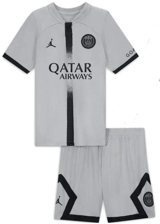 Psg 202223 Away Kids Soccer Jersey Kit Children Shirt Shorts