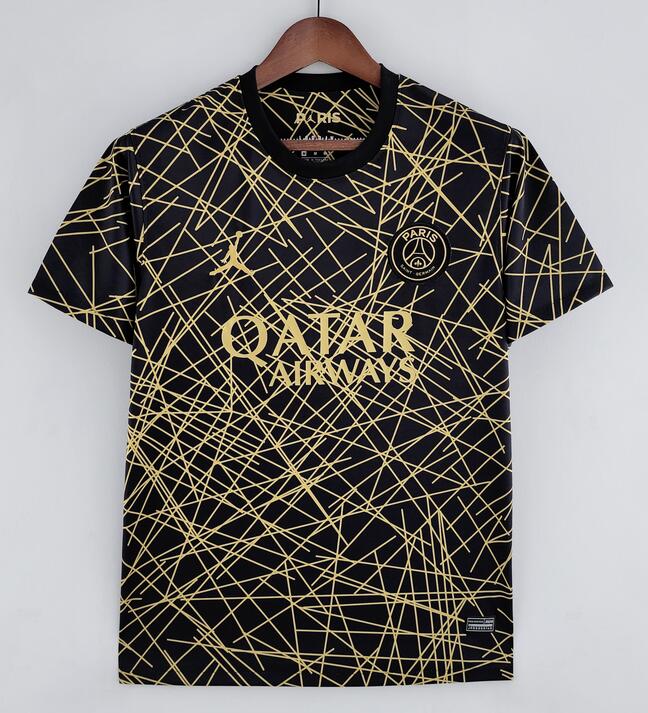 PSG 2022/23 Black Golden Line Training Shirt | Dosoccerjersey Shop