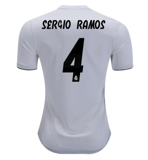 Sergio Ramos Real Madrid 2018/19 Home Shirt Soccer Jersey ...