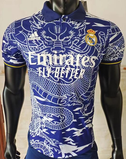 Real Madrid 2023/24 Special Blue Dragon Match Version Shirt Soccer ...