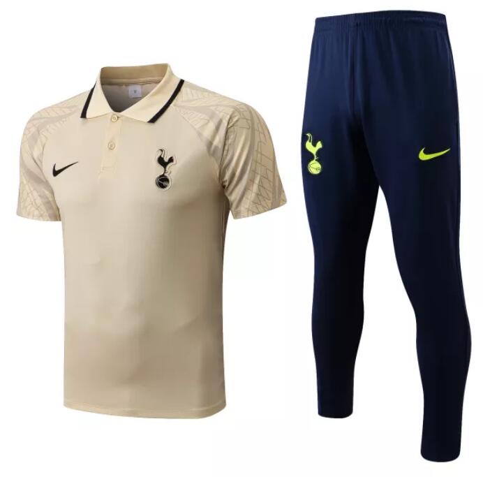 Tottenham Hotspur 2022/23 Gold Polo Suit (Shirt+Trouser ...